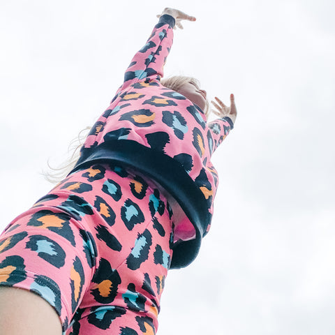BIG Pink Leopard Print Sweatshirt
