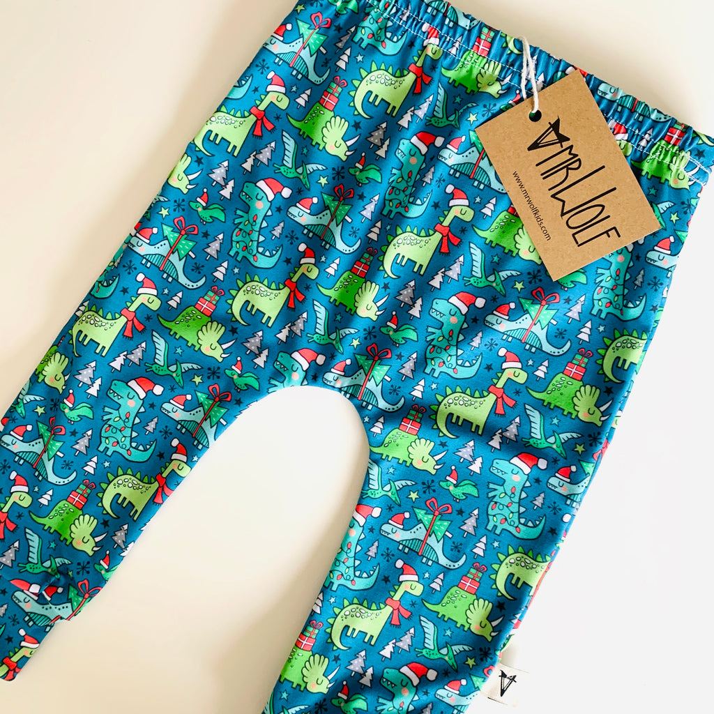 RTW - Baby Legging - Small Christmas Dino