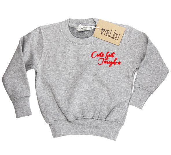 Sweatshirt Grey Marl - Cute but Tough