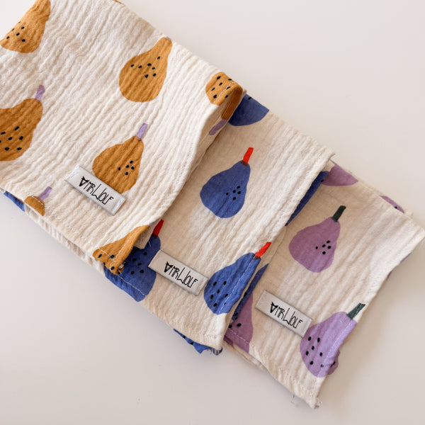 Muslin Dribble pack - Pears