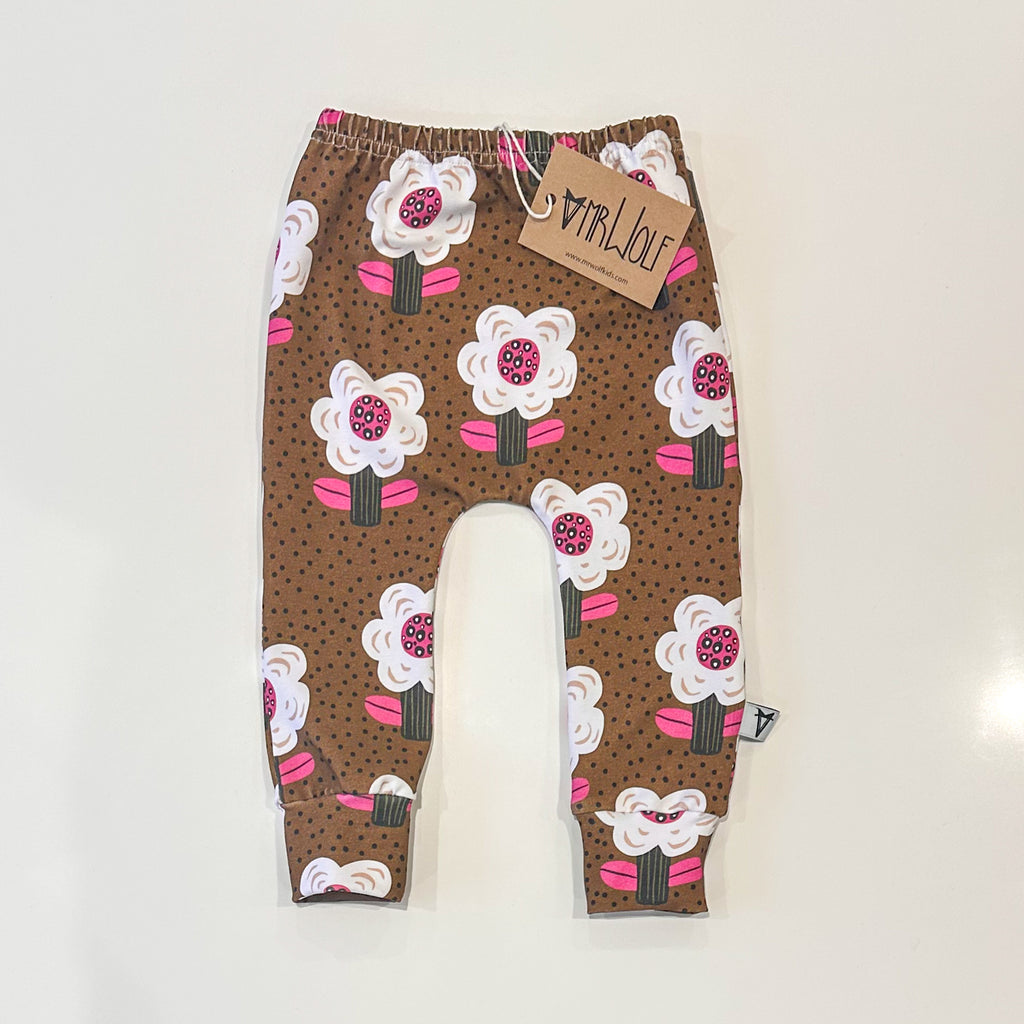 SALE -baby leggings - paper flowers