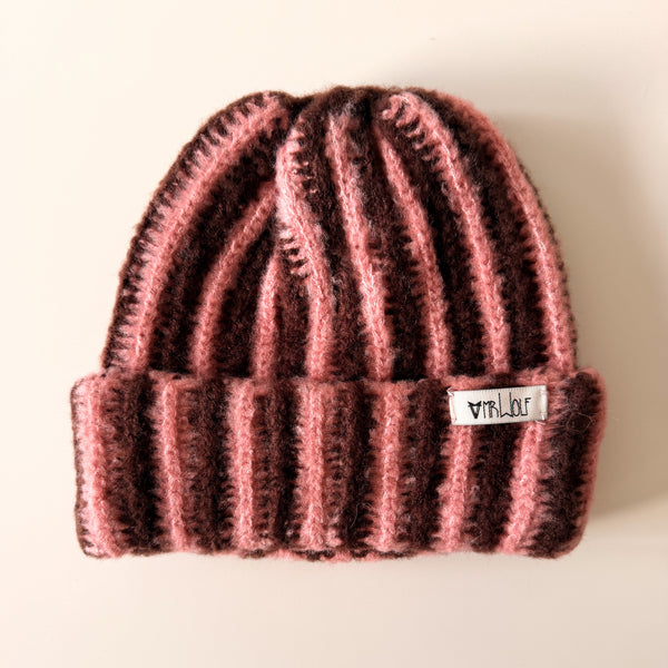 Mr Wolf fuzzy stripe hat 3-9y