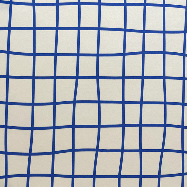 Blue Wide Check Sweatshirting