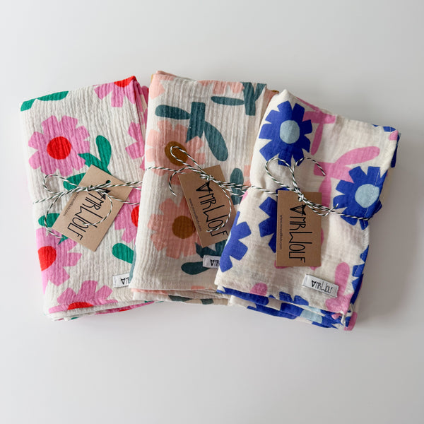 Muslin Blankets - Flowers