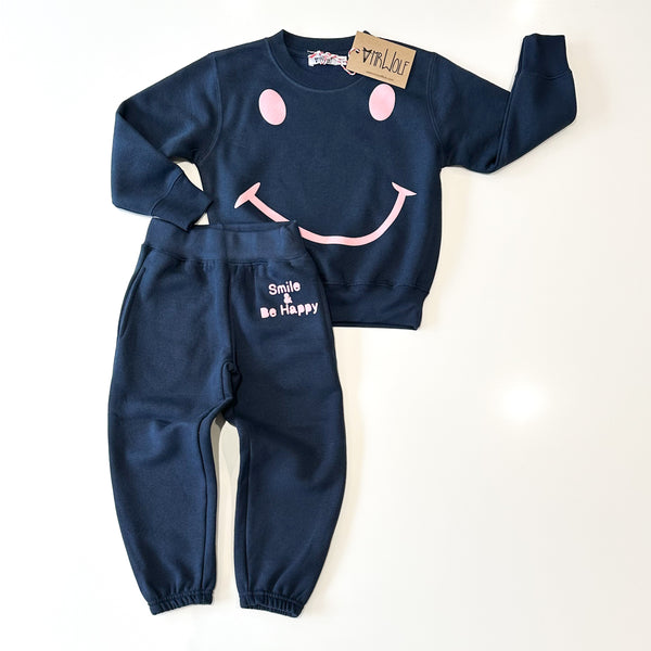 Track Suit - Smile & Be Happy - navy