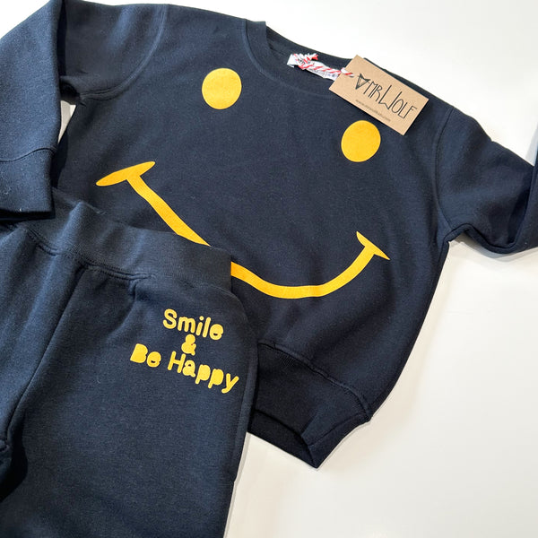 Track Suit - Smile & Be Happy - black