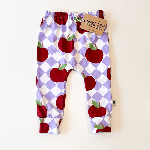 SALE -baby leggings - Plum Checks