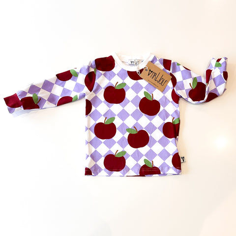 SALE- T-shirt - Plum Checks