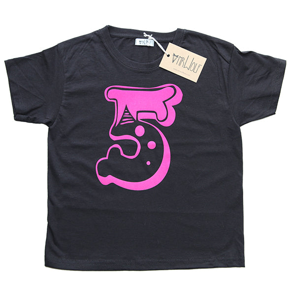 5th Birthday T - Circus Font